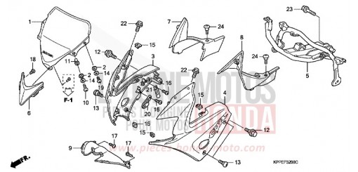 OBERER WINDLAUF (CBR125R/RS/RW5/RW6/RW8) CBR125RW6 de 2006